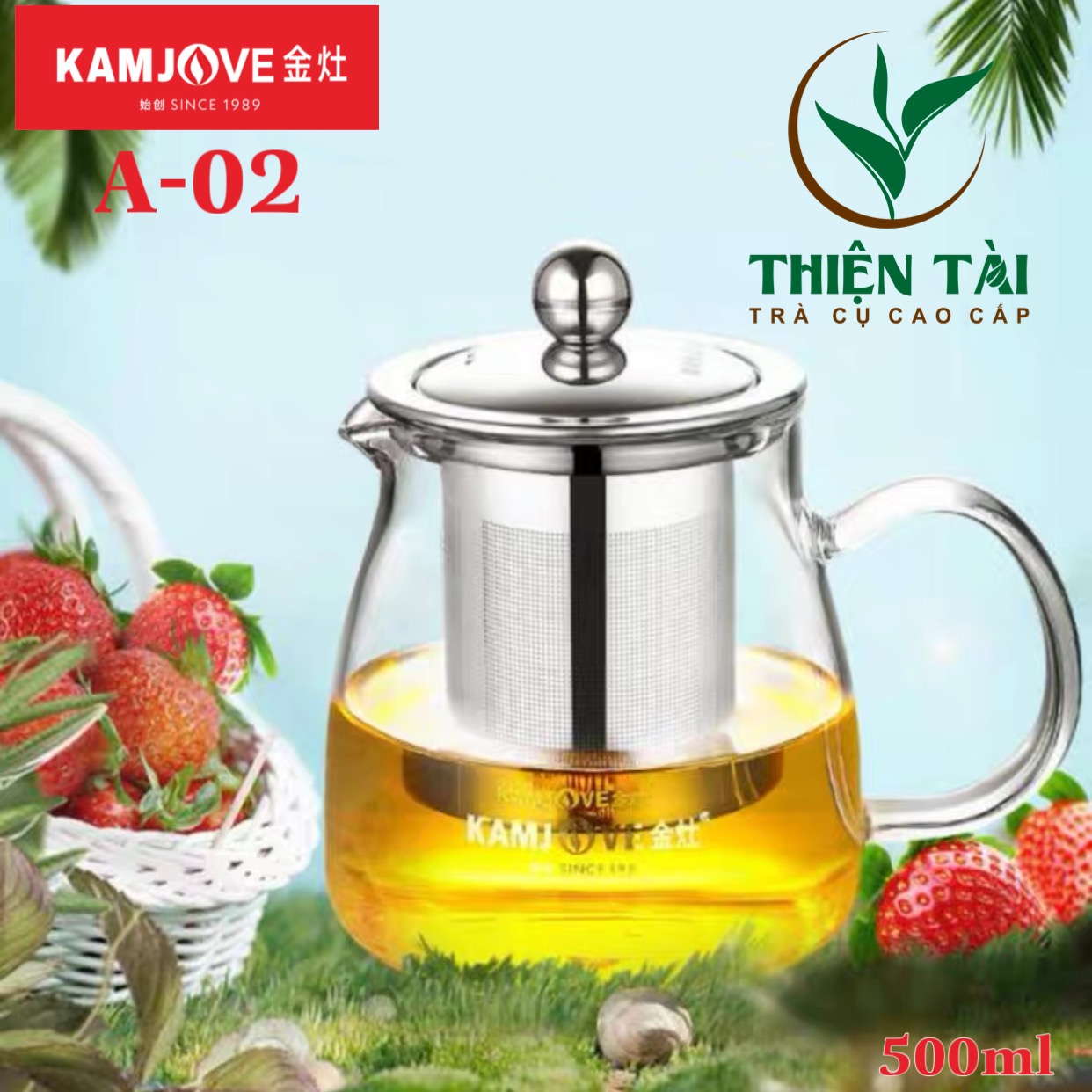Ấm Pha Trà Thủy Tinh Kamjove A-02 (500ml)