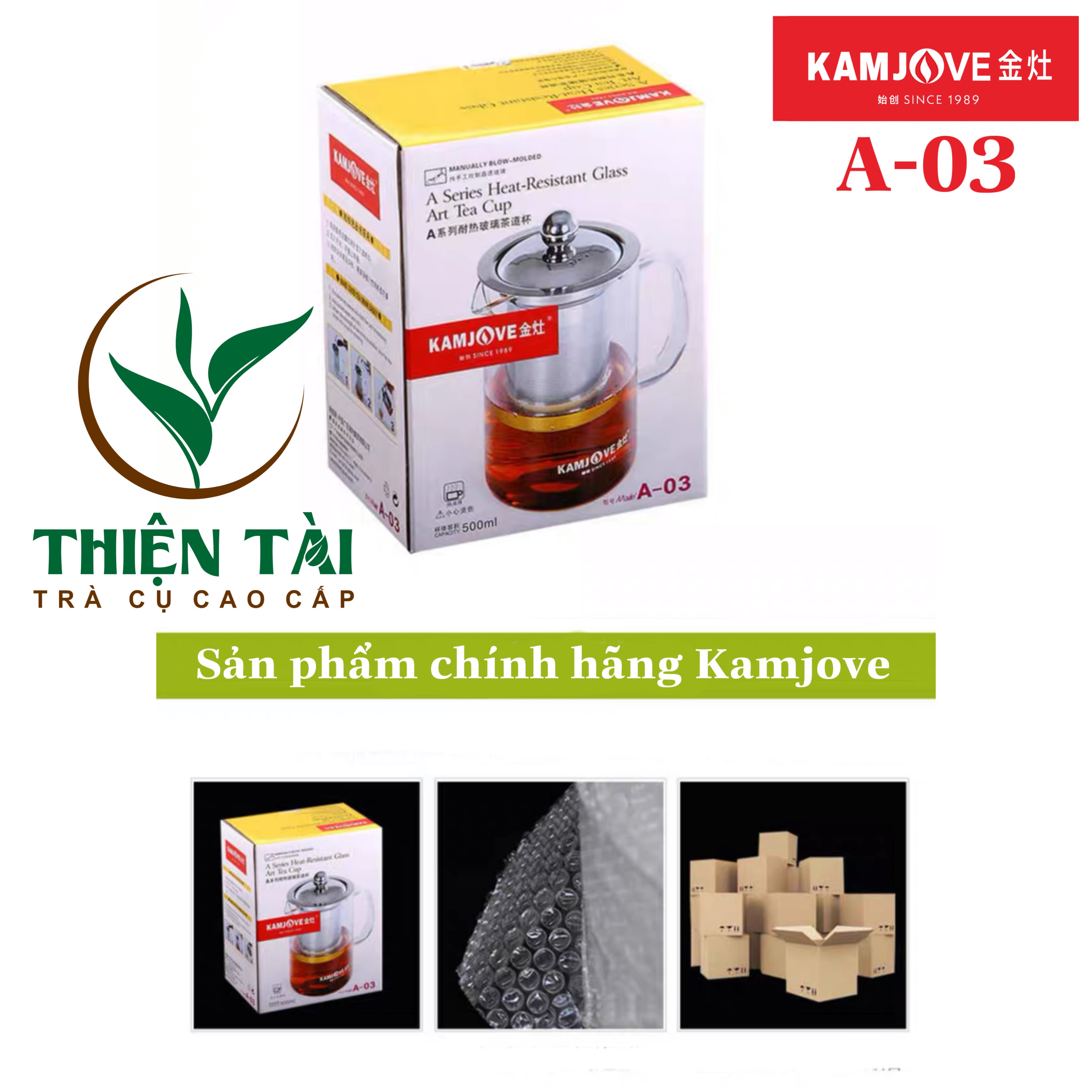 Ấm Pha Trà Thủy Tinh Kamjove A-03 (500ml)