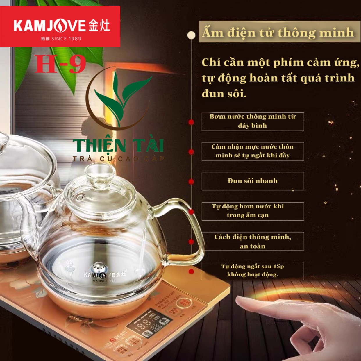 Bộ Ấm Điện Bàn Trà Thông Minh Kamjove H-9