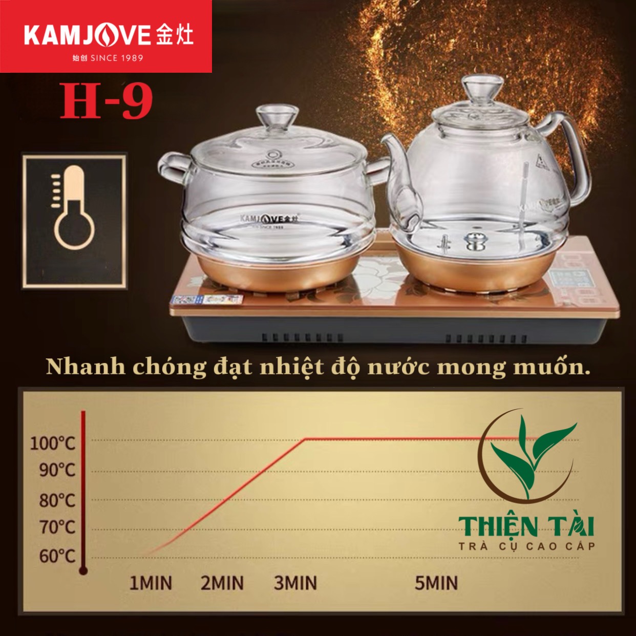 Bộ Ấm Điện Bàn Trà Thông Minh Kamjove H-9