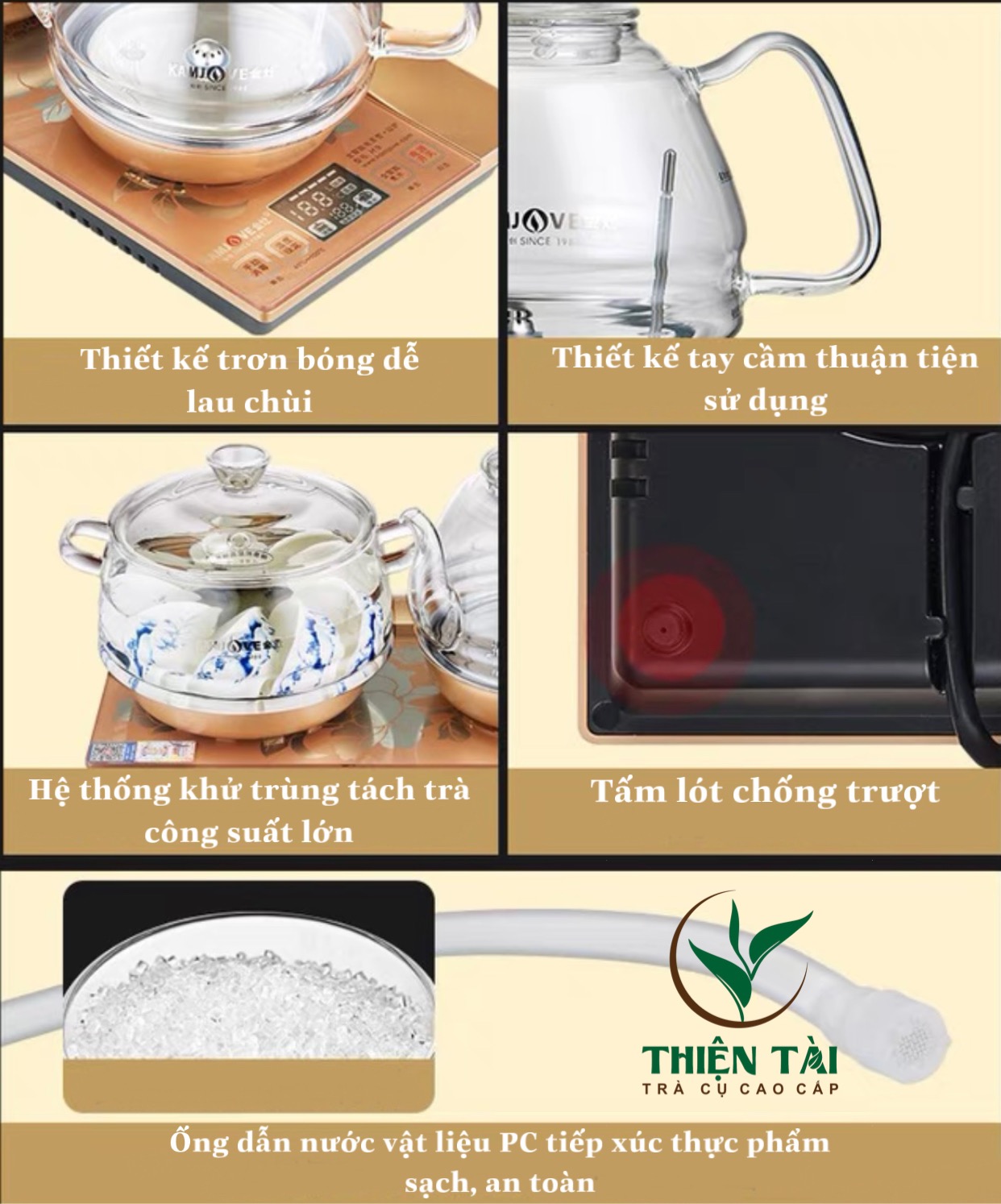 Bộ Ấm Điện Bàn Trà Thông Minh Kamjove H-9
