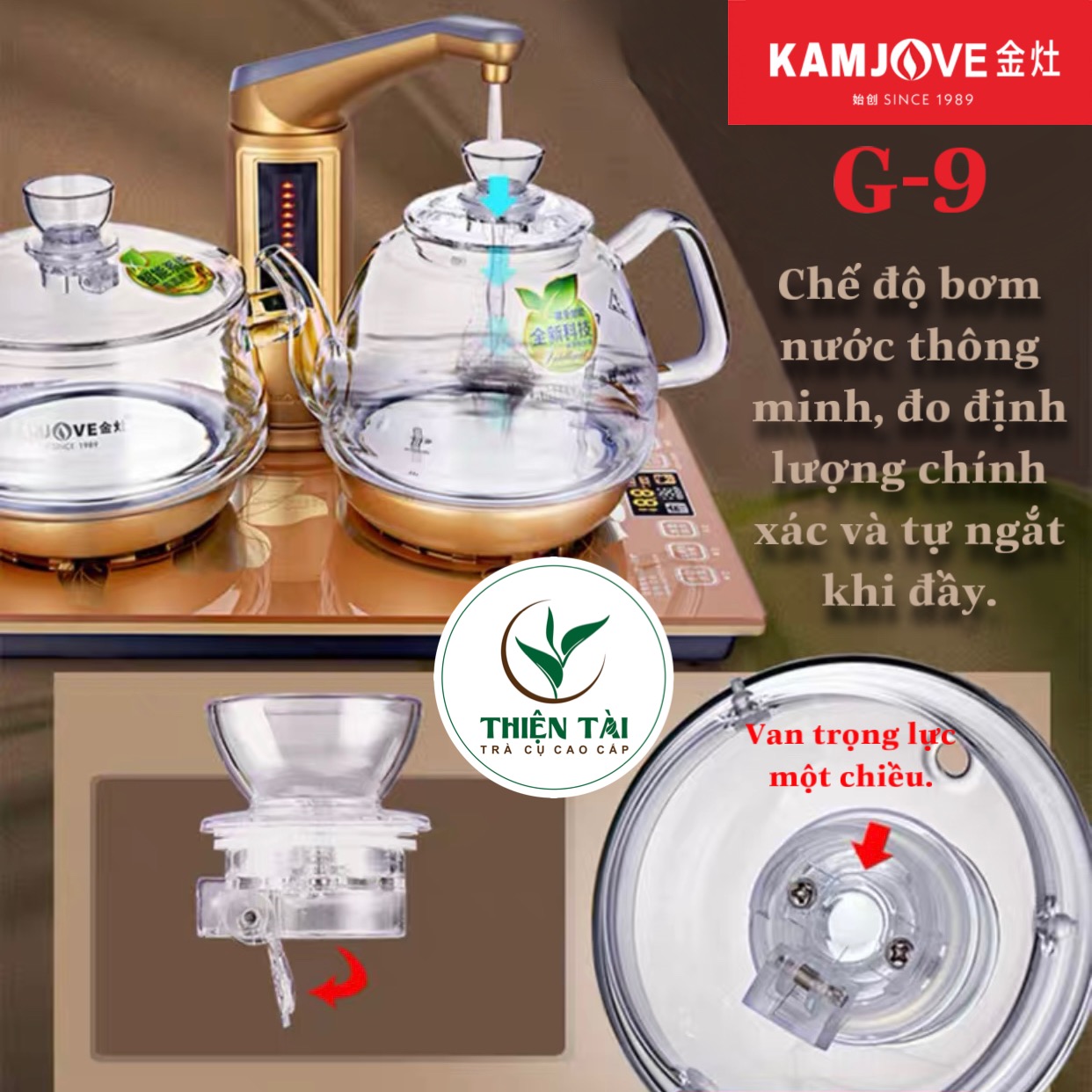 Bộ Ấm Điện Bàn Trà Thông Minh Kamjove G-9