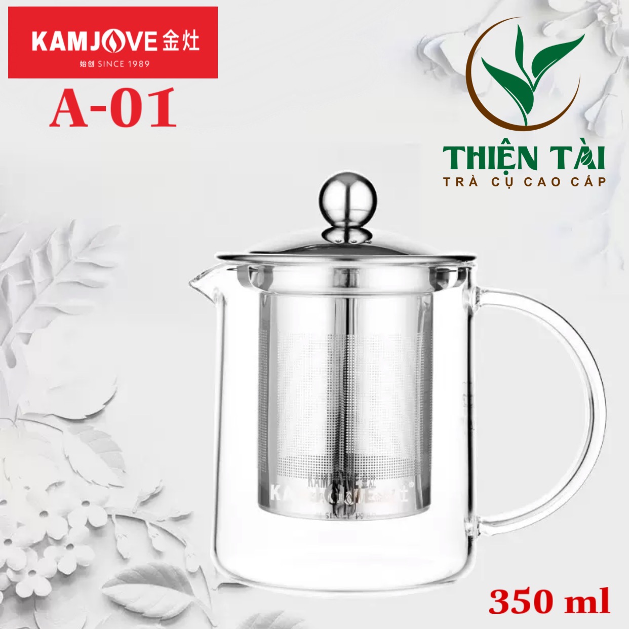 Ấm Pha Trà Thủy Tinh Kamjove A-01(350ml)
