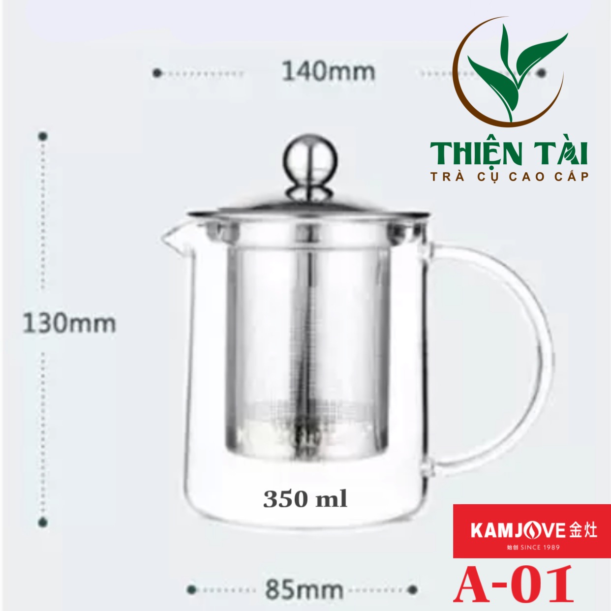 Ấm Pha Trà Thủy Tinh Kamjove A-01(350ml)