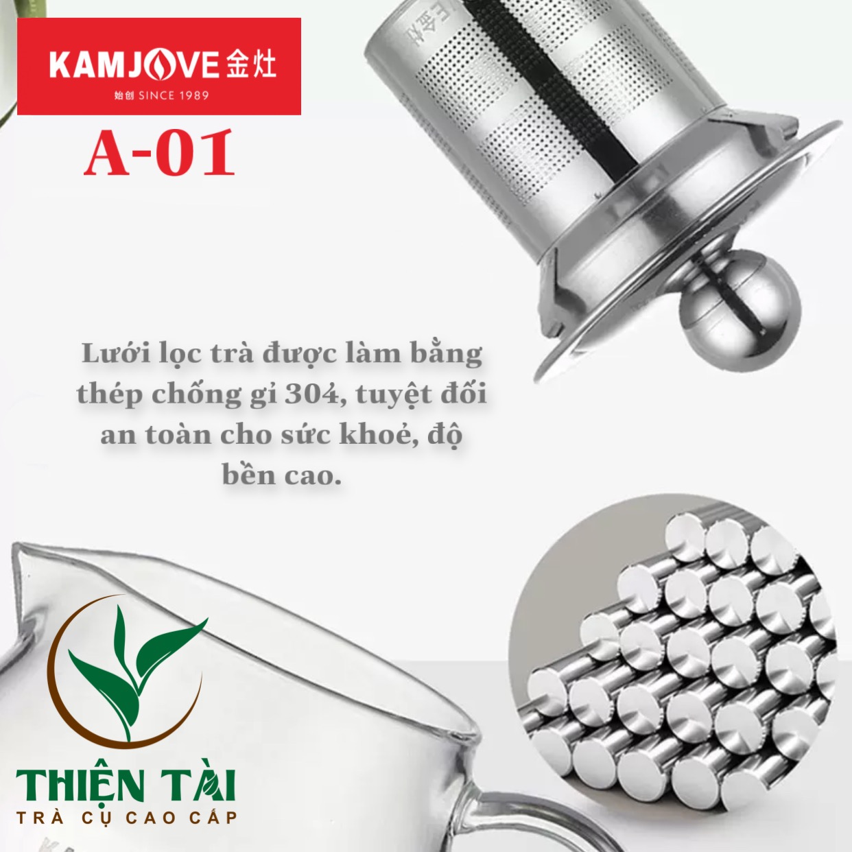 Ấm Pha Trà Thủy Tinh Kamjove A-01(350ml)