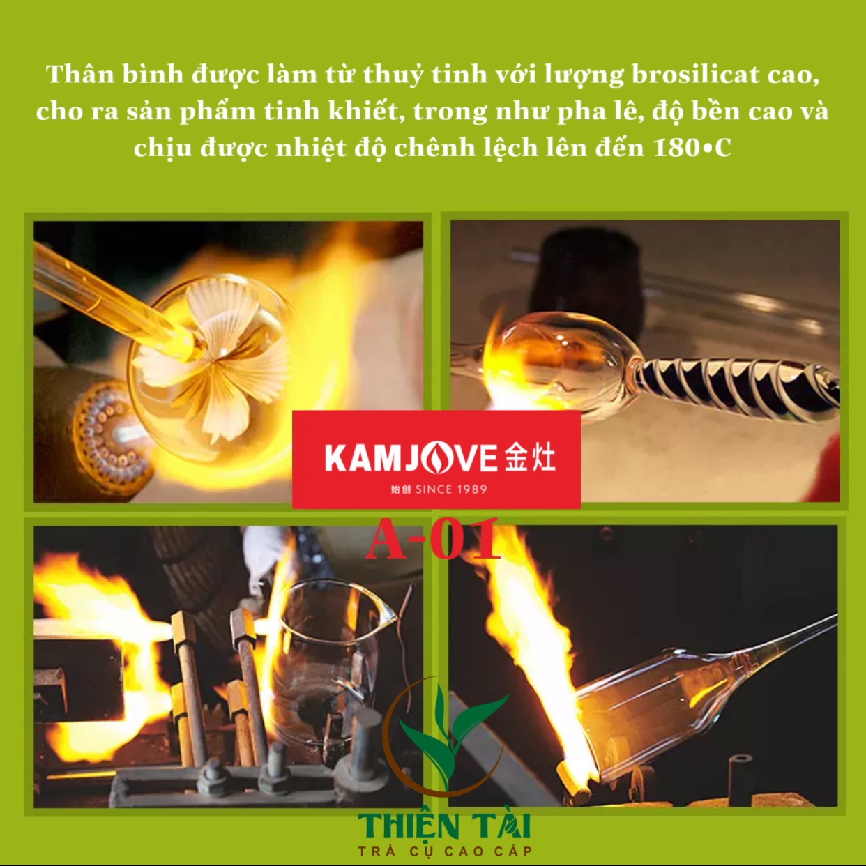 Ấm Pha Trà Thủy Tinh Kamjove A-01(350ml)