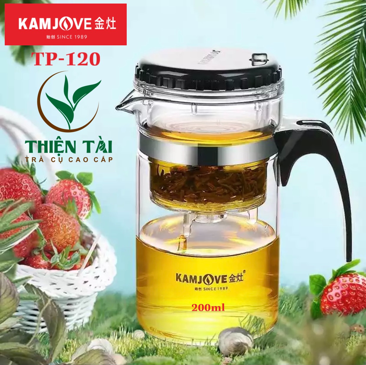 Bình Pha Trà Thông Minh Kamjove TP-120 (200ml)