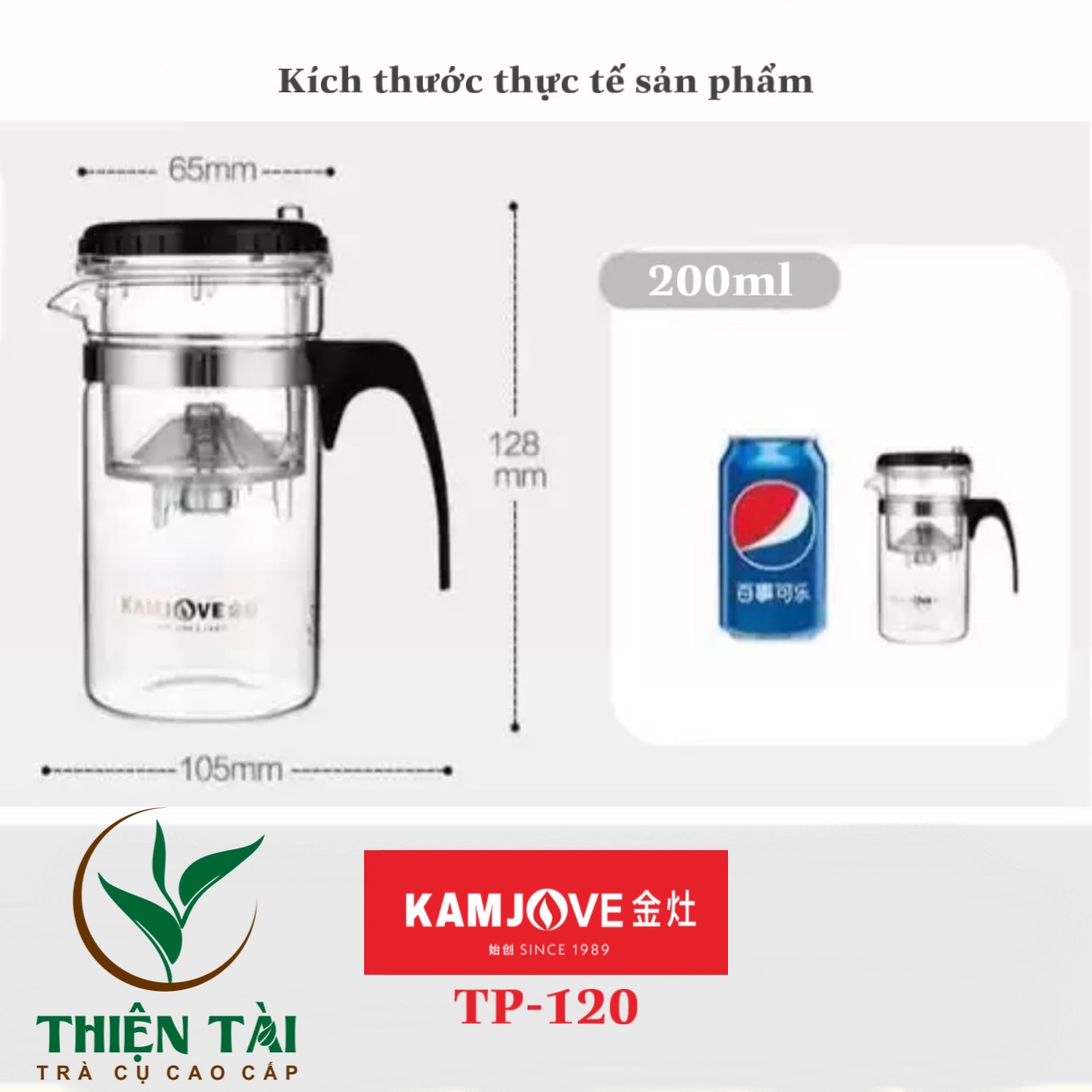 Bình Pha Trà Thông Minh Kamjove TP-120 (200ml)