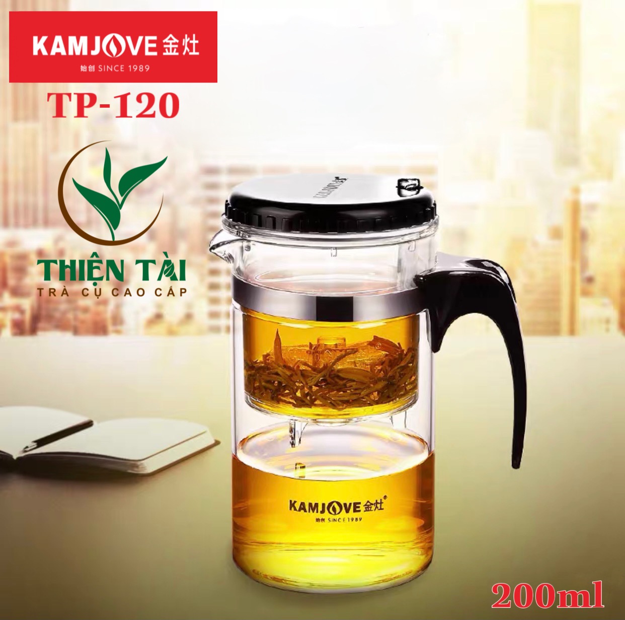 Bình Pha Trà Thông Minh Kamjove TP-120 (200ml)