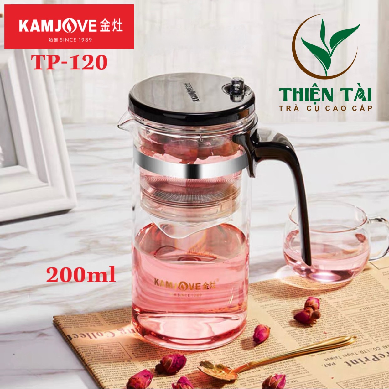 Bình Pha Trà Thông Minh Kamjove TP-120 (200ml)