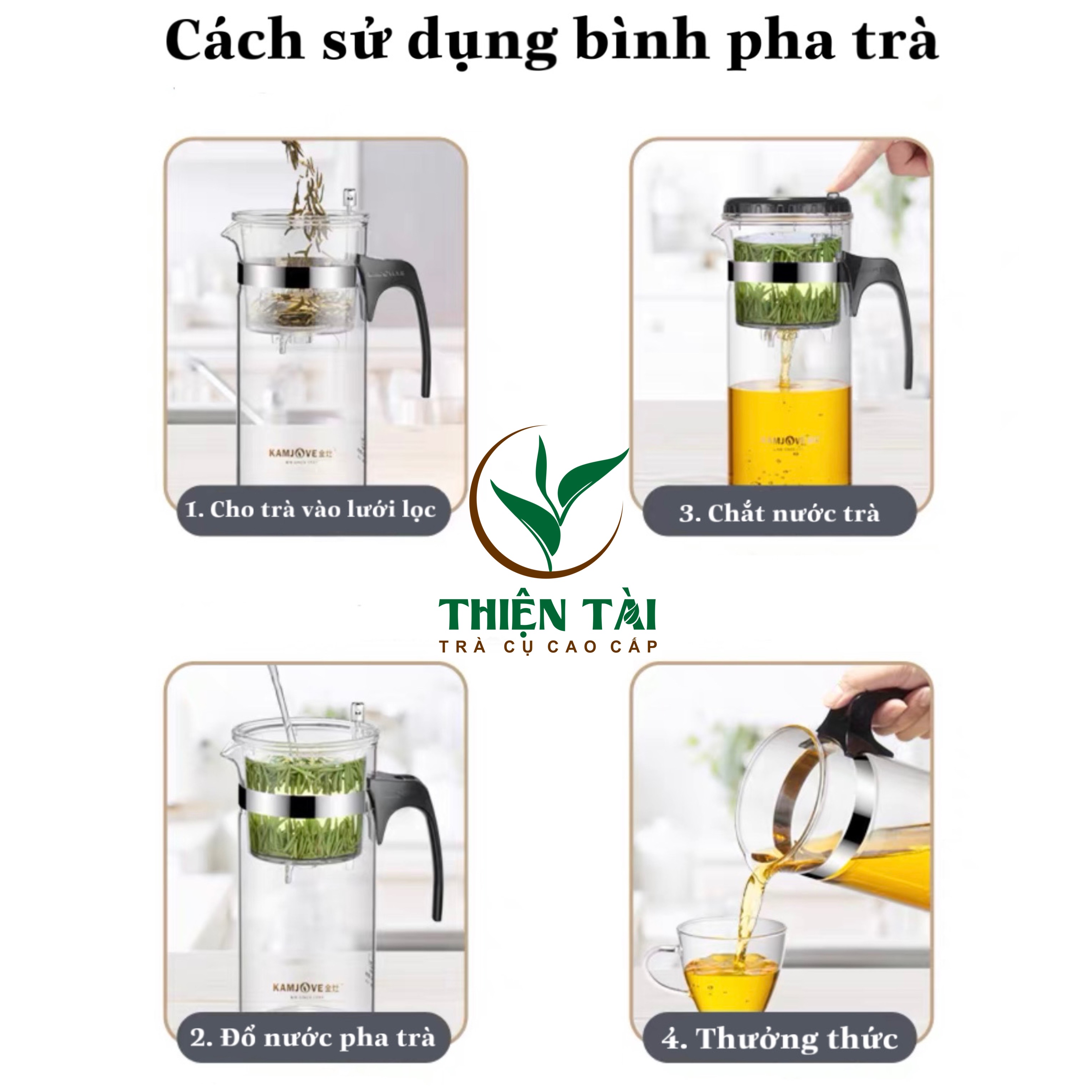 Bình Pha Trà Thông Minh Kamjove TP-120 (200ml)