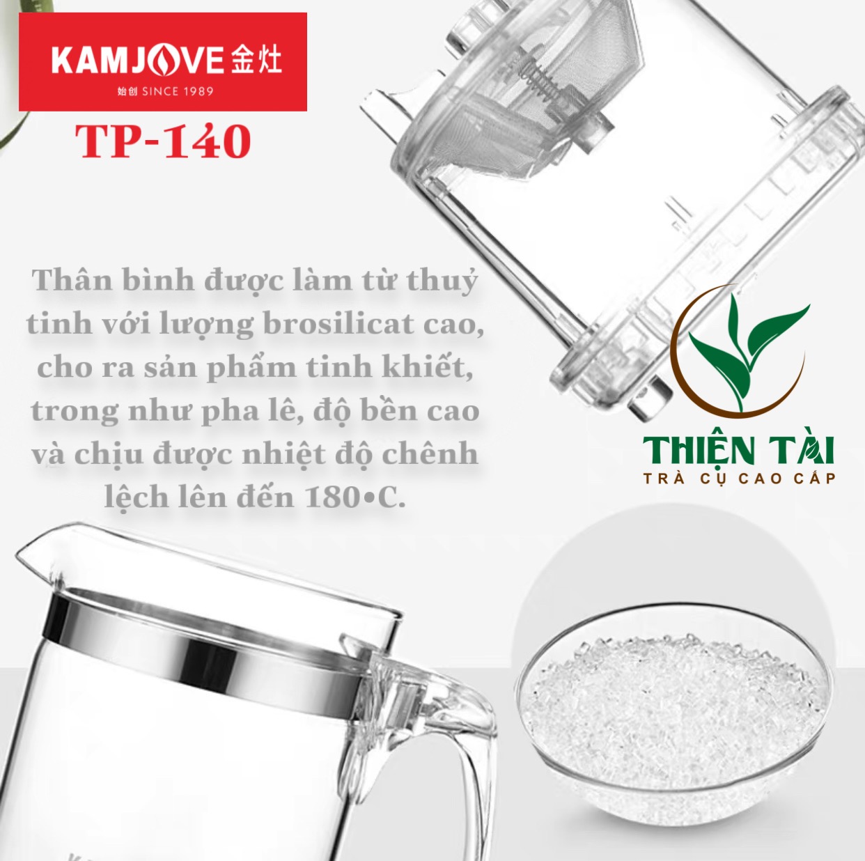 Bình Pha Trà Thông Minh Kamjove TP-140 (300ml)