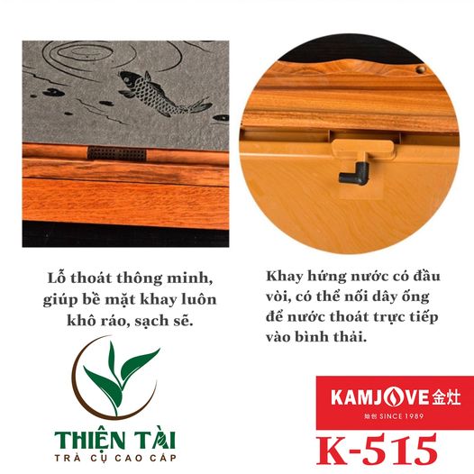 Khay Trà Gỗ Kamjove K-515 ( Gỗ Cẩm Lai)