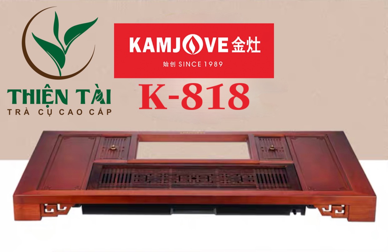 Bộ Bàn Trà Ấm Điện Chính Hãng Kamjove K-818 (Gỗ Cẩm Lai)