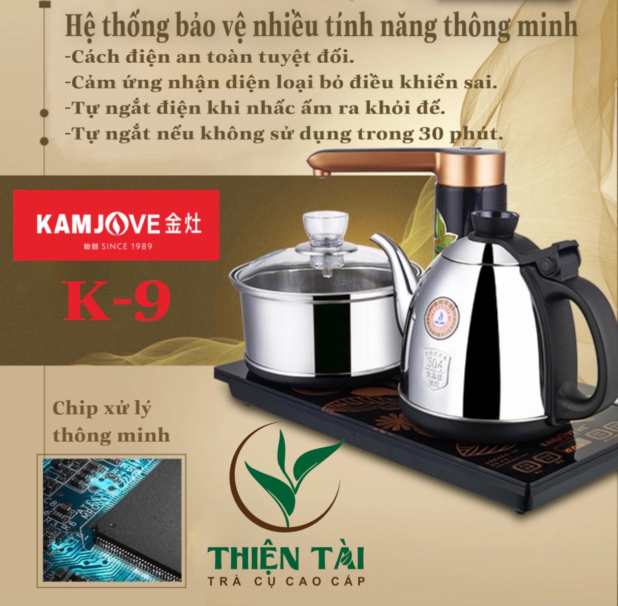 Bộ Ấm Điện Bàn Trà Thông Minh Kamjove K9