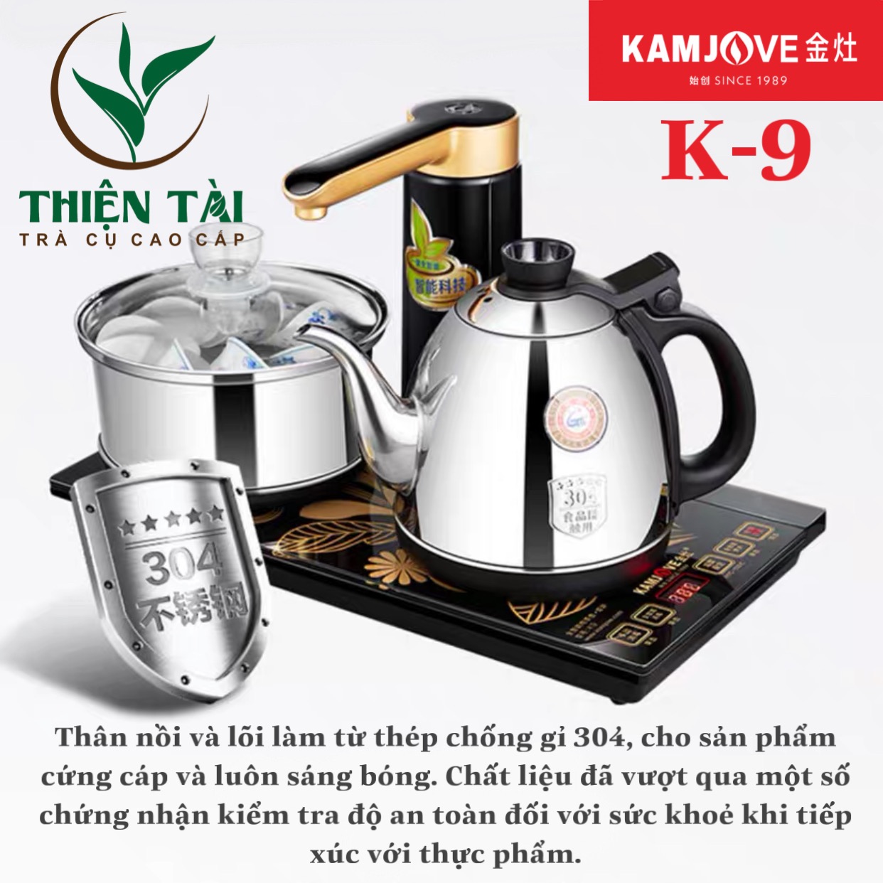 Bộ Ấm Điện Bàn Trà Thông Minh Kamjove K9