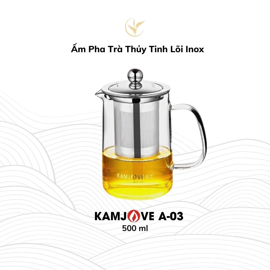 Ấm Pha Trà Thủy Tinh Kamjove A-03 (500ml)