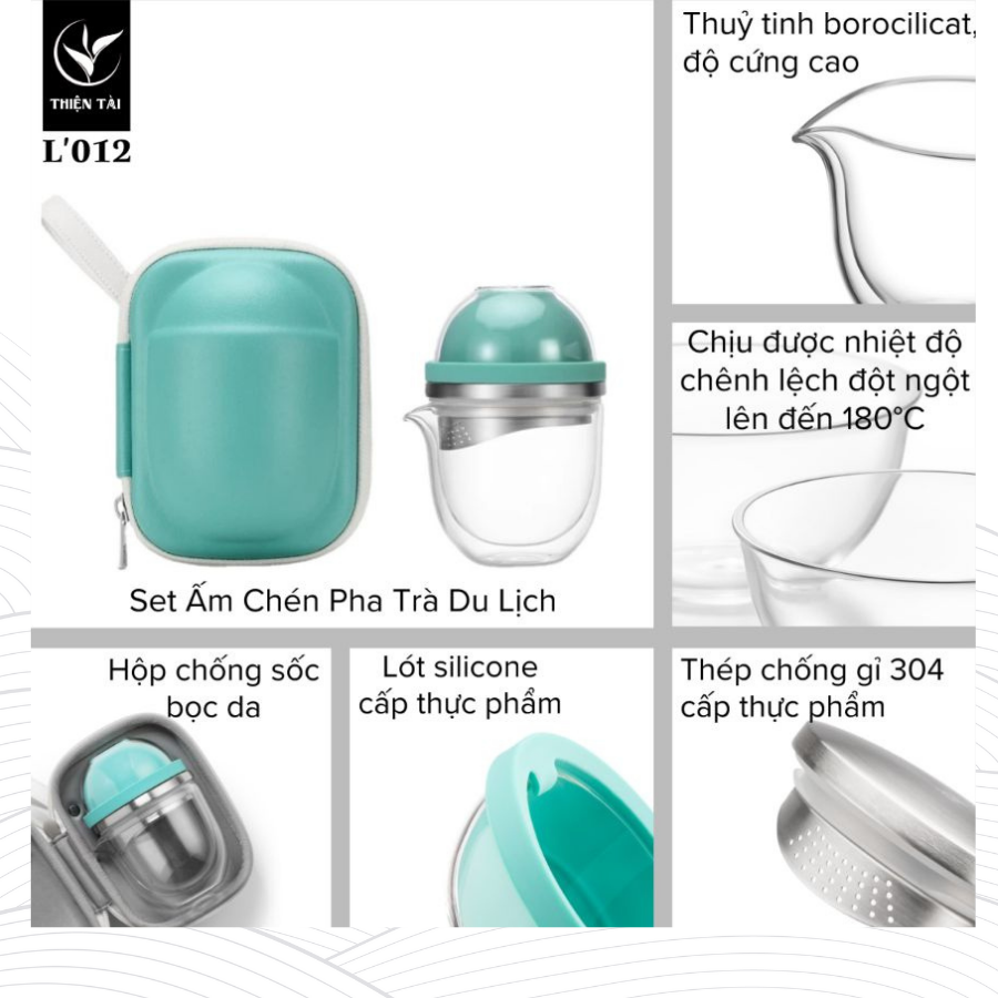 Set Pha Trà Du Lịch SAMADOYO L-012 (Ấm 120ml- Chén 70ml+45ml)