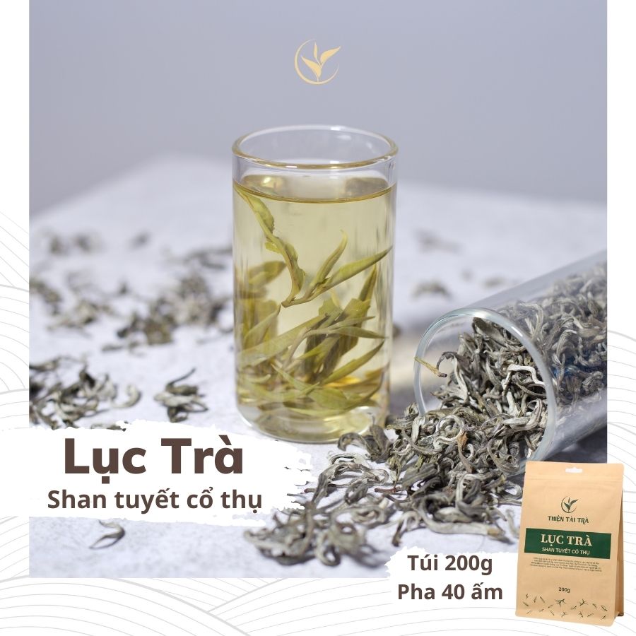 Lục Trà Shan Tuyết Cổ Thụ 1 tôm 2 lá - Túi 200gram