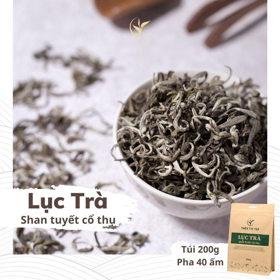 Lục Trà Shan Tuyết Cổ Thụ 1 tôm 2 lá - Túi 200gram