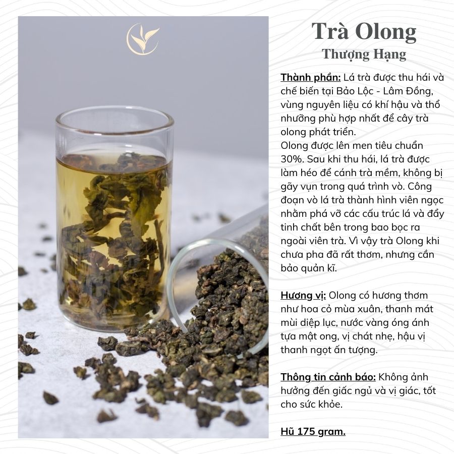 Trà Olong Hũ Thủy Tinh -175g
