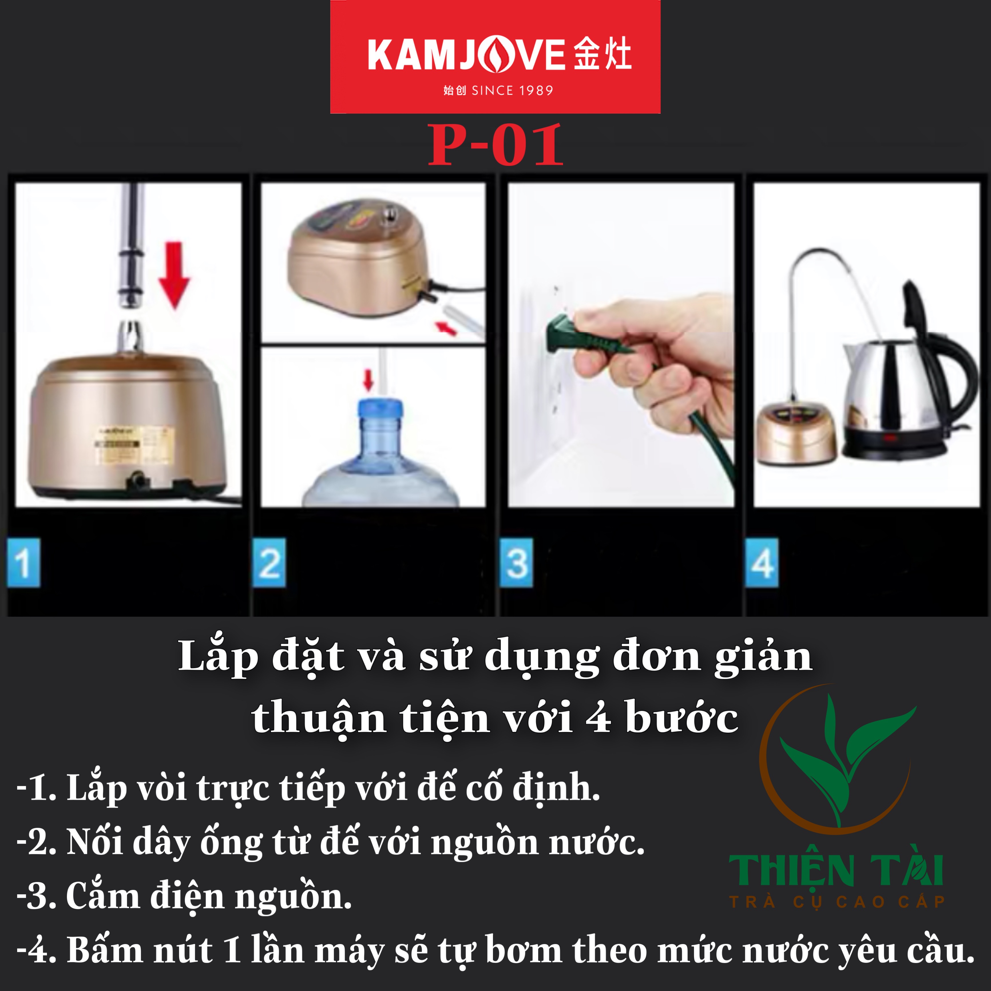 Vòi Bơm Nước Uống Để Bàn Kamjove P-01