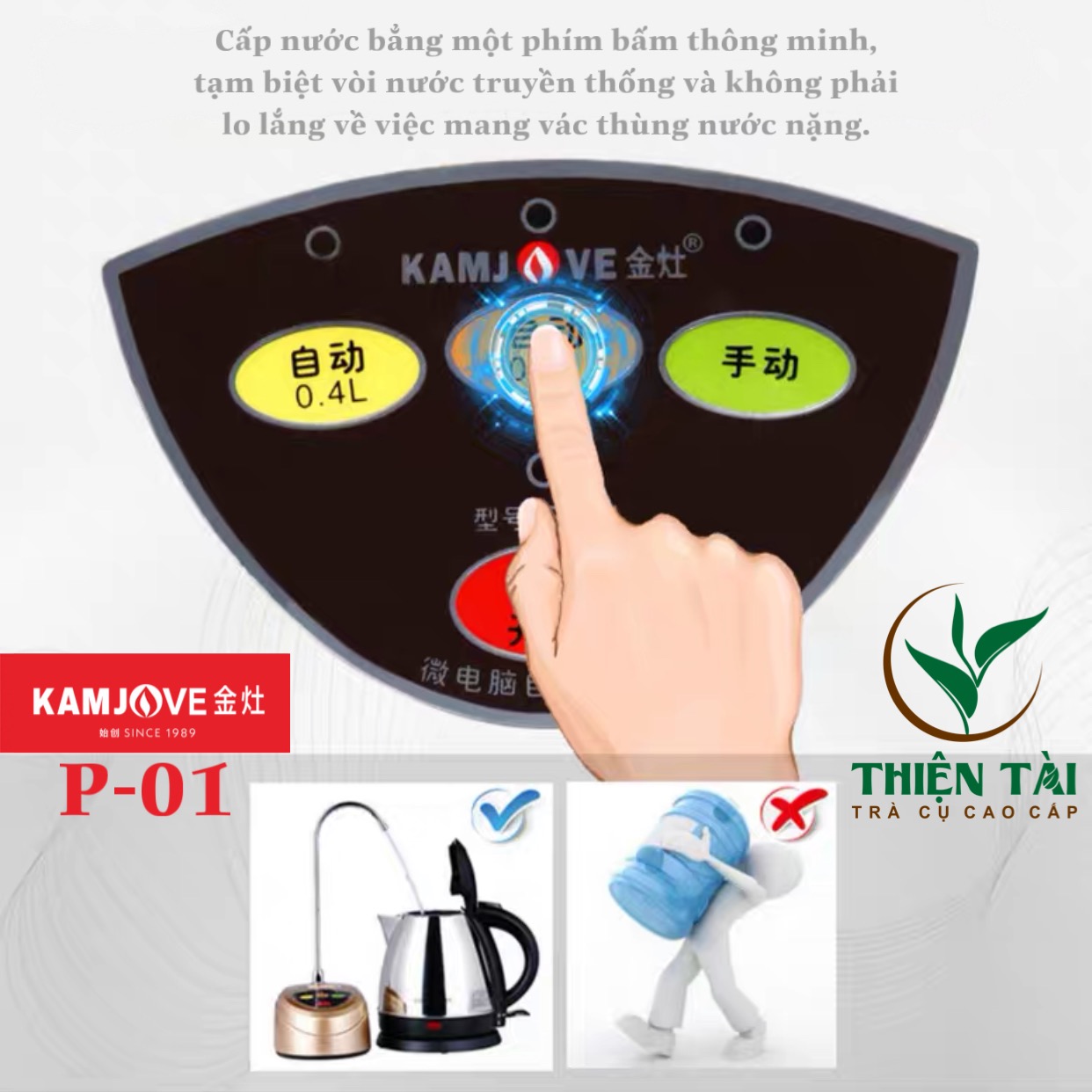 Vòi Bơm Nước Uống Để Bàn Kamjove P-01