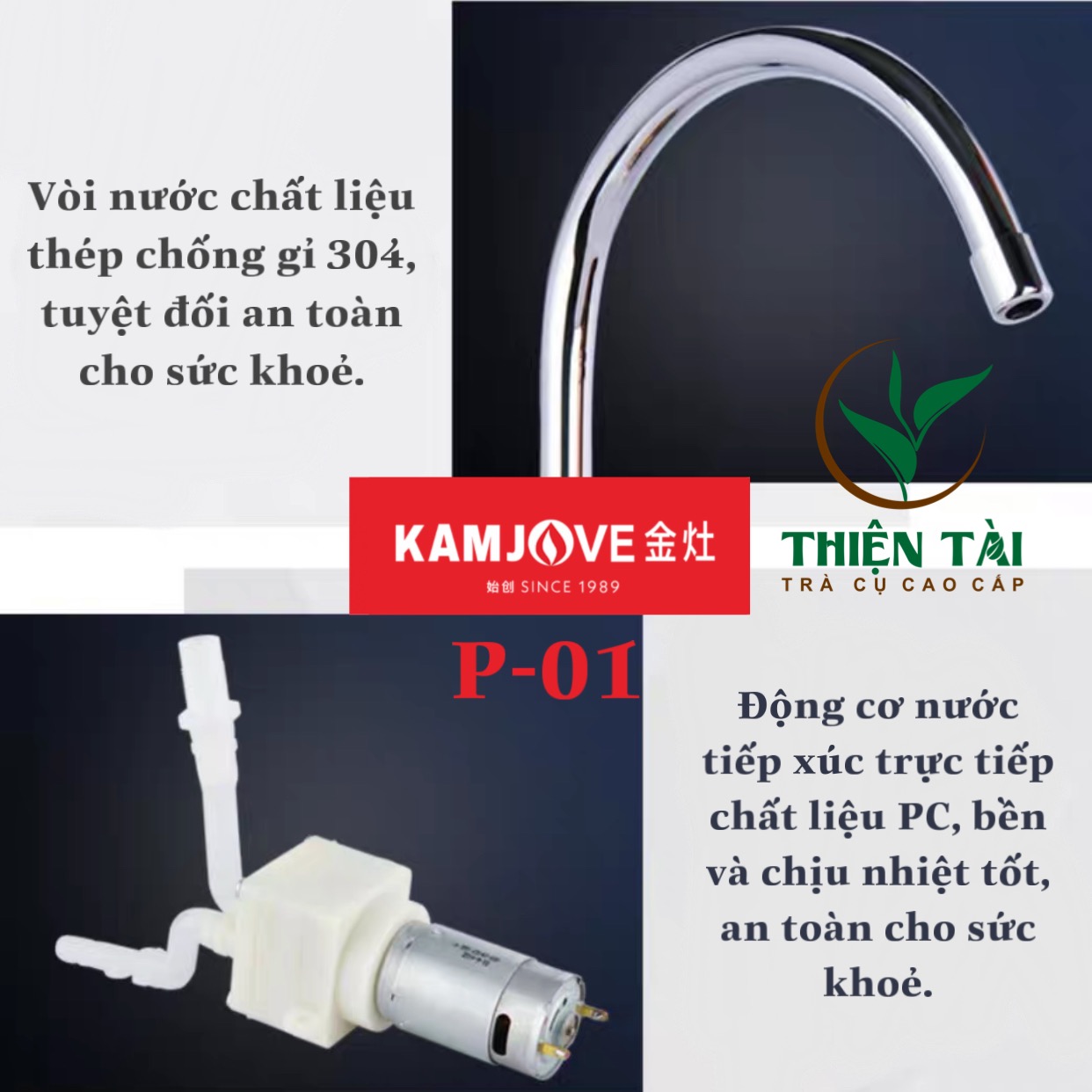Vòi Bơm Nước Uống Để Bàn Kamjove P-01