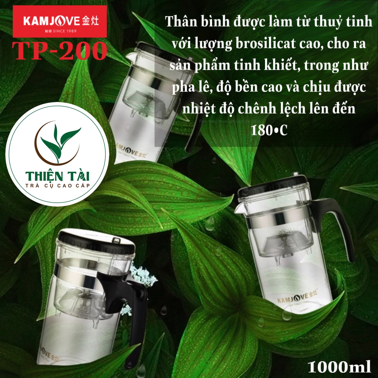 Bình Pha Trà Thông Minh Kamjove TP-200 (1000ml)