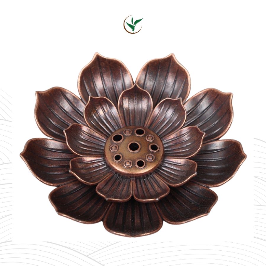 Đế Đốt Nụ Hương Bằng Đồng