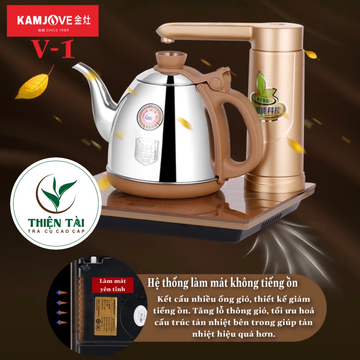 Ấm Điện Bàn Trà Thông Minh Kamjove V-1