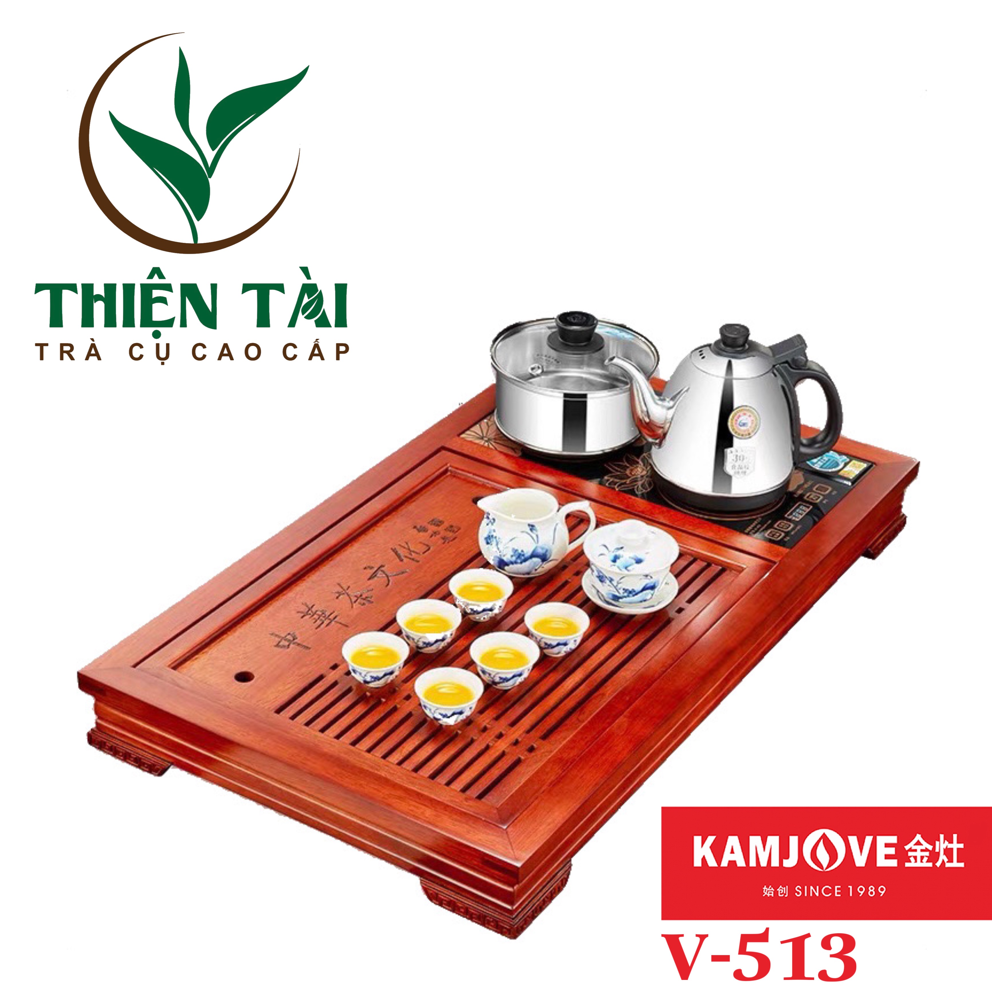 Bộ Bàn Trà Ấm Điện Chính Hãng Kamjove V-513