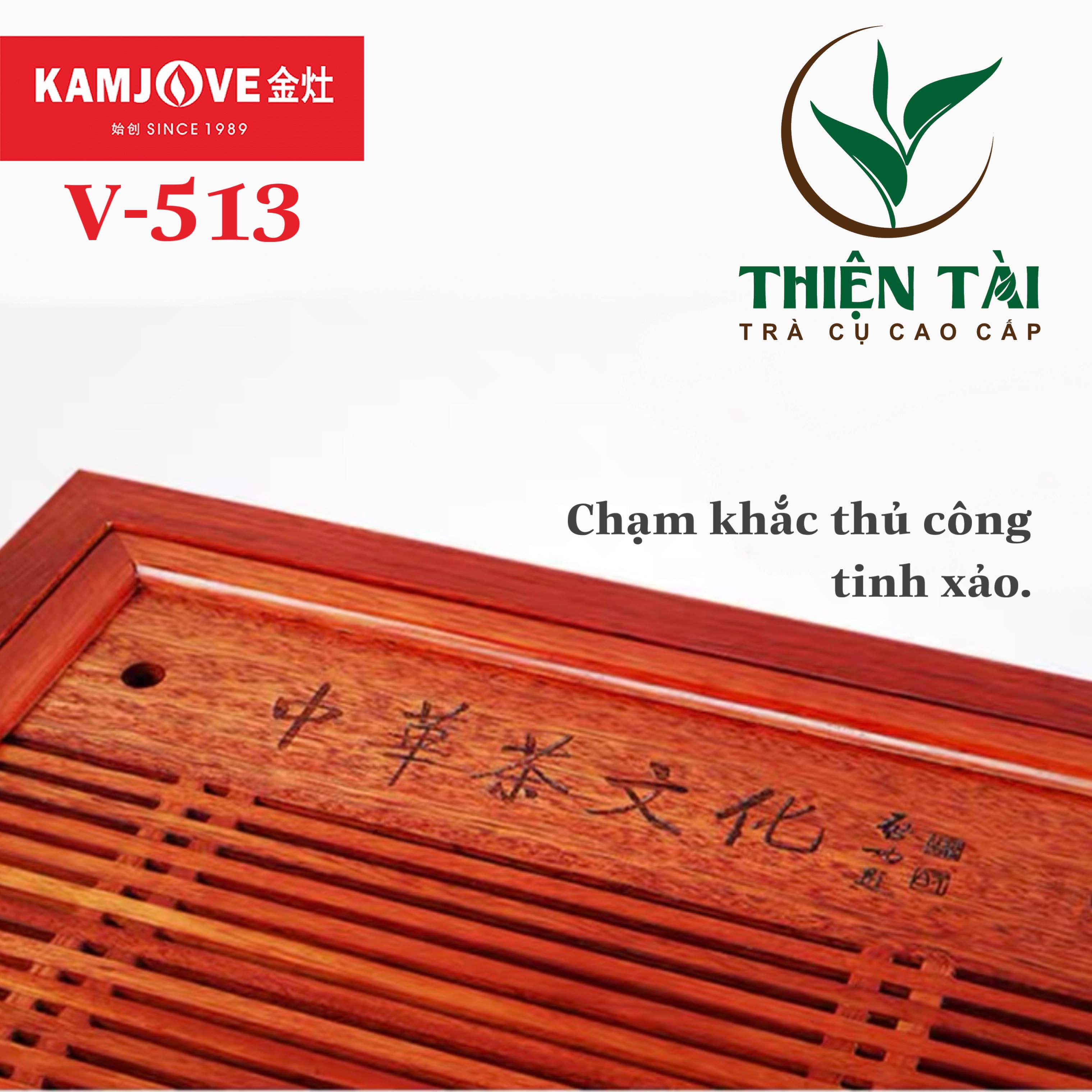Khay Trà Gỗ Kamjove V-513 ( Gỗ Cẩm Lai)
