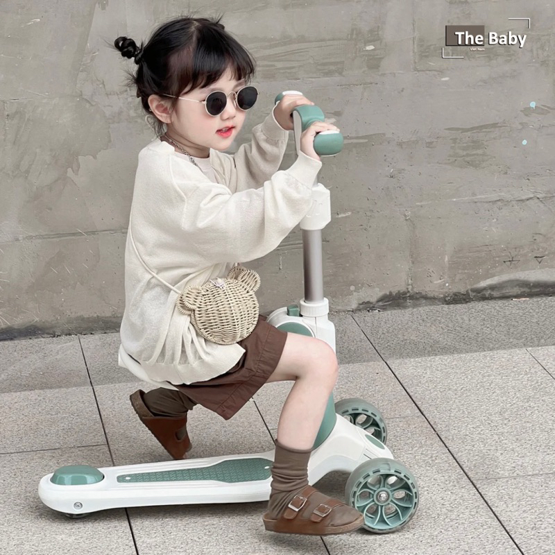 Xe chòi chân kết hợp Aole trẻ em cao cấp || Aole Car