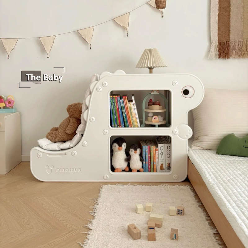 Kệ sách kết hợp ghế DINO trẻ em nhập khẩu cao cấp / DINO Shelf