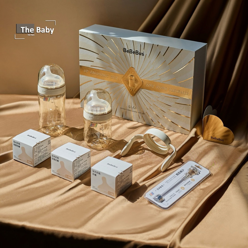 Bộ hộp quà Bình sữa BEBEBUS Platinum nhập khẩu chính hãng / BEBEBUS Bottle