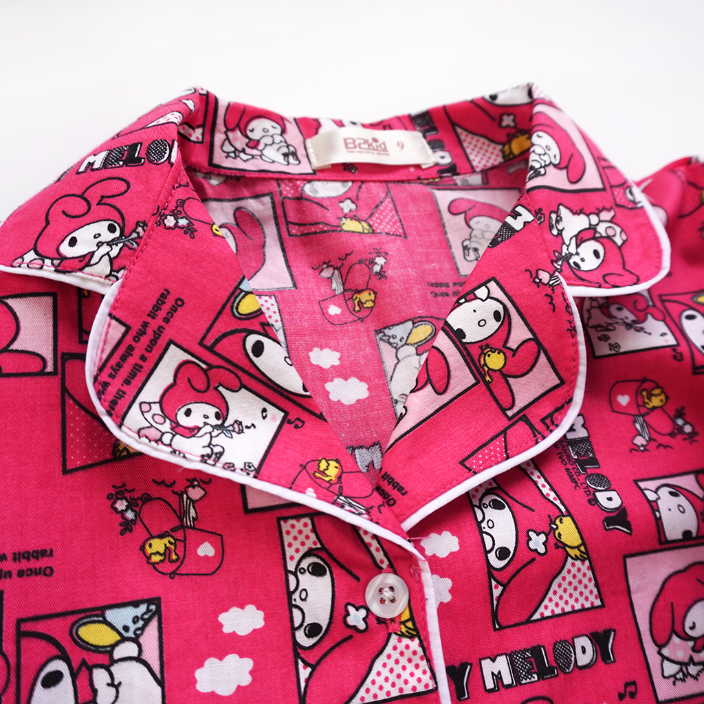 Pijama ngắn mẹ và bé gái P-TN012 - Thỏ hồng