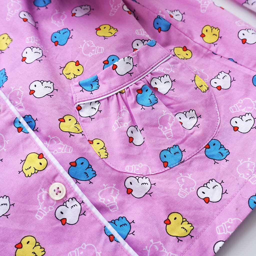 Pijama ngắn bé gái P-TN011 - Vịt hồng