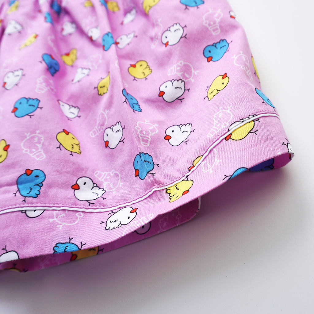 Pijama ngắn bé gái P-TN011 - Vịt hồng