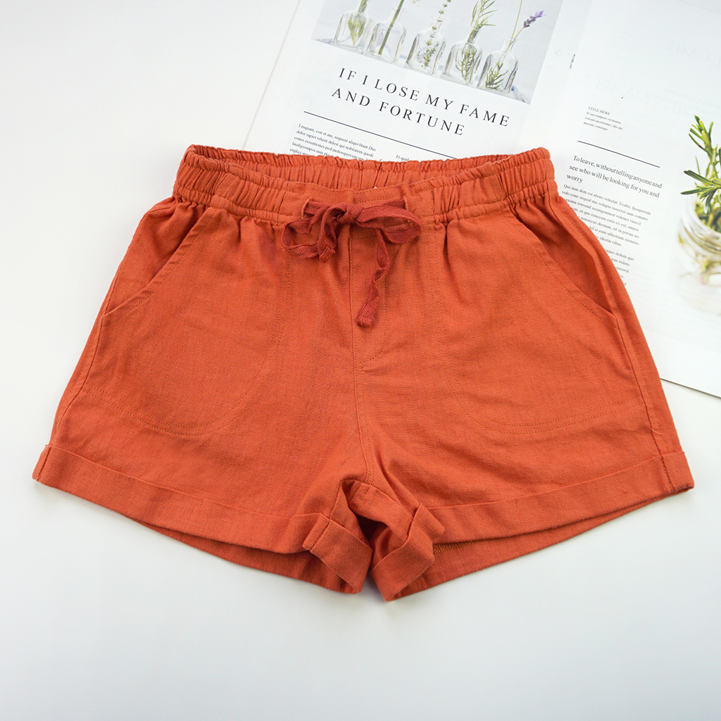 Short BG linen dây rút QS086 - Cam