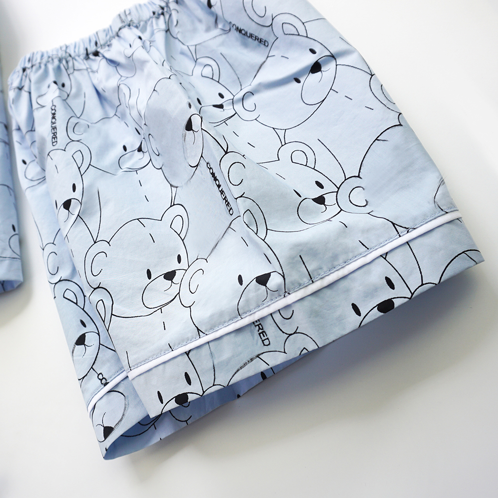 Pijama ngắn bé trai P-TN010 - Xanh gấu