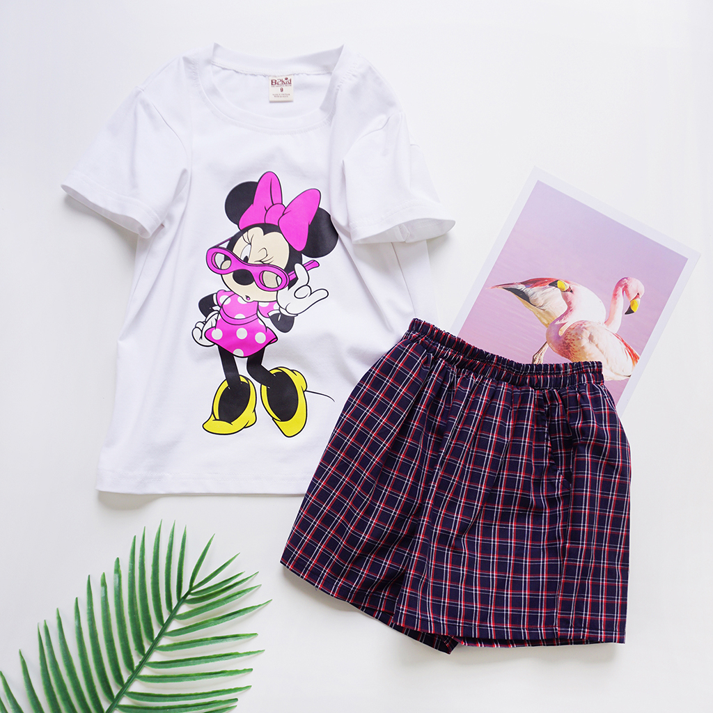 Bộ ngắn BG Mickey BG005 - Trắng