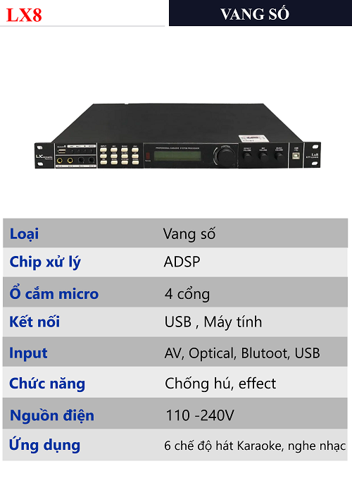 Vang số LX acoustic LX8