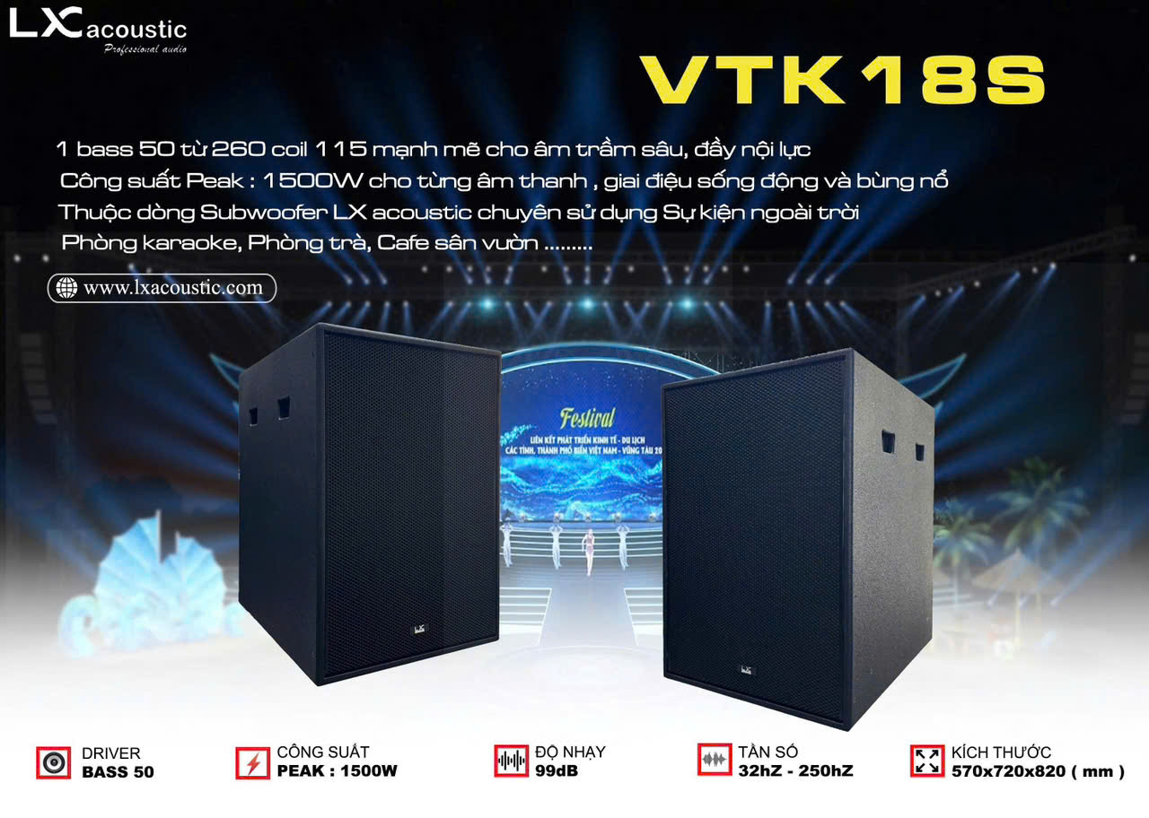 SUBWOOFER LX ACOUSTIC VTK18S