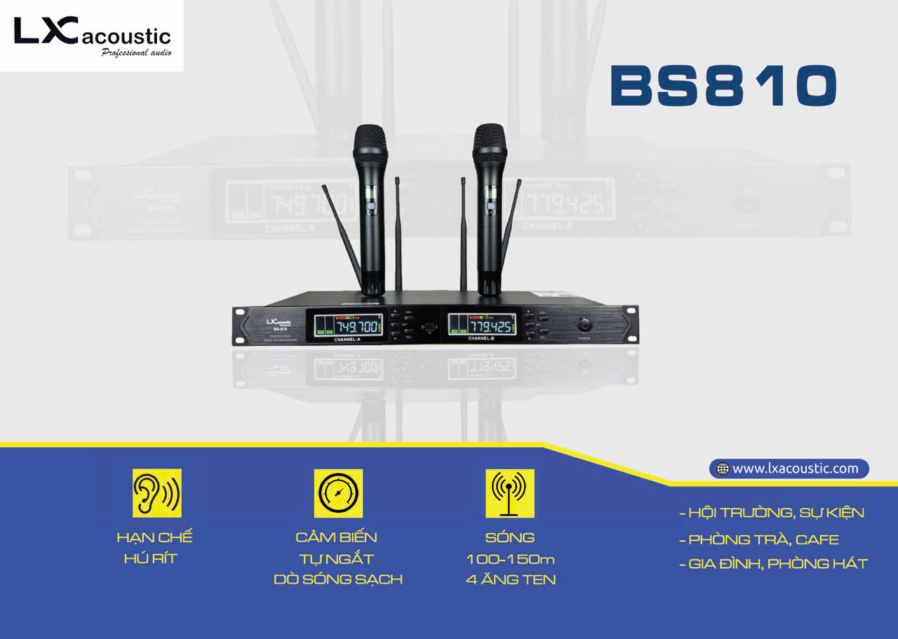 MICRO KHÔNG DÂY LX ACOUSTIC BS810