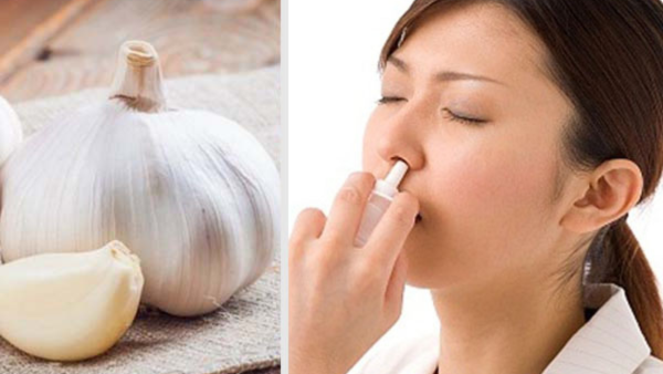 Trị nghẹt mũi bằng tỏi