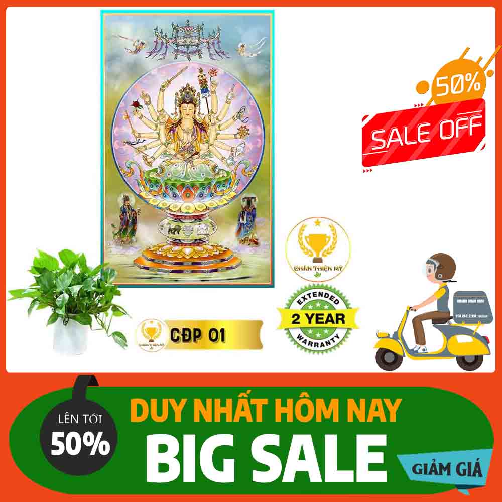 Tranh Phật Mẫu Chuẩn Đề MS 01