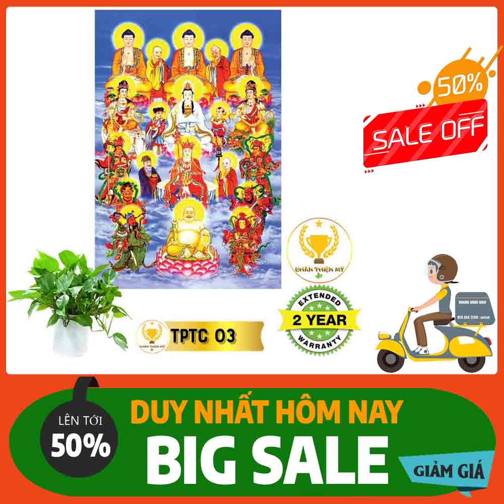 Tranh Tây Phương Tam Thánh MS 03