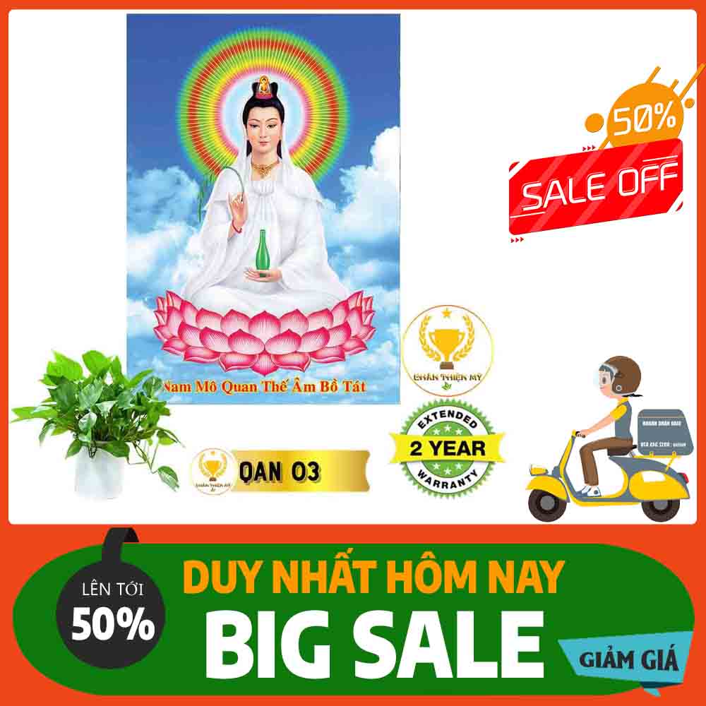 Tranh Quan Thế Âm Bồ Tát ngồi MS 03