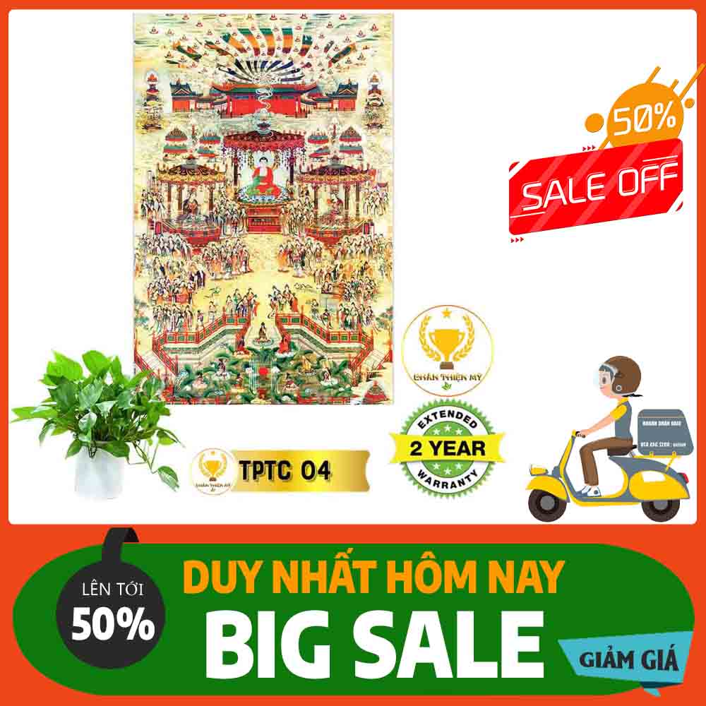 Tranh Tây Phương Tam Thánh MS 04